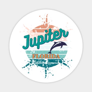 Jupiter Florida Exploding Retro Vintage Sunset Magnet